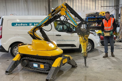 Jake operating Brokk robot