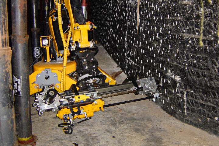 Brokk 90 Demolition Robot with BSD80 drill in a mine